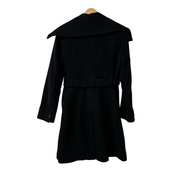 COLE HAAN coat black 8 wool cashmere blend trench - Picture 2 of 4